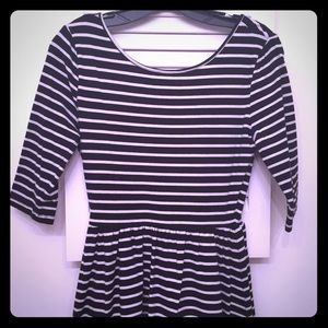 Adorable Black and White Stripped Dress